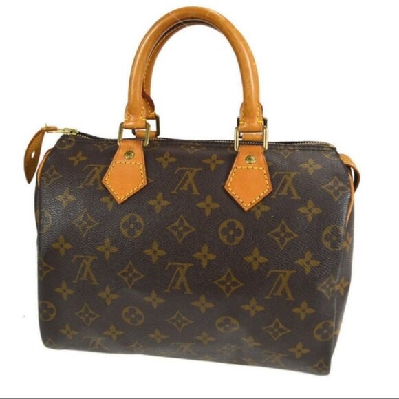 Authentic LOUIS VUITTON SPEEDY 25 HAND BAG PURSE MONOGRAM CANVAS - Picture 2 of 14